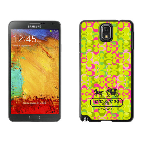 Coach In Confetti Signature Green Samsung Note 3 Cases DSI - Click Image to Close